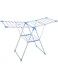 Portable Clothes Drying Stand with Adjustable Folding Wings &ndash; Versatile Clothes Rack for Indoor &amp; Outdoor Use, Compact Clothes Hanger Stand for Efficient Drying (White &amp; Blue)