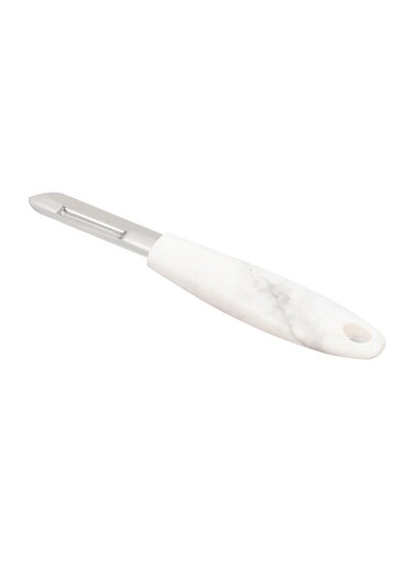 Marble Designed Swivel Peeler White/Grey 8cm