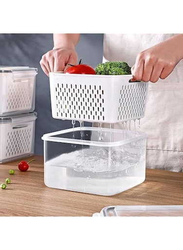 Coolbaby Fresh Vegetable Fruit Storage Container, White, Zjja70