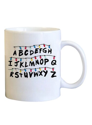 Your Wall A To Z Alphabets Printed Coffee Mug White/Black