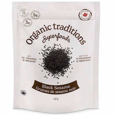Organic Traditions Organic Black Sesame Seeds, 227g