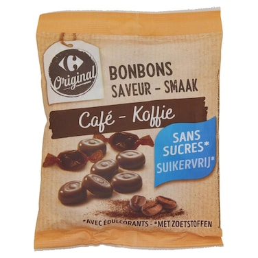 Carrefour Original Sugar Free Coffee Candies, 120g