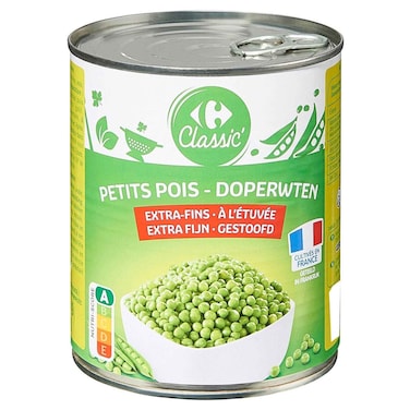 Carrefour Classic Extra Fine Green Peas, 800g