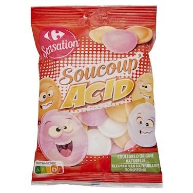 Carrefour Sensation Sour Flying Saucer Candies, 39g
