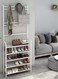 5-Tier Stainless Steel Coat And Shoes Rack For Home White 80*26*170cm