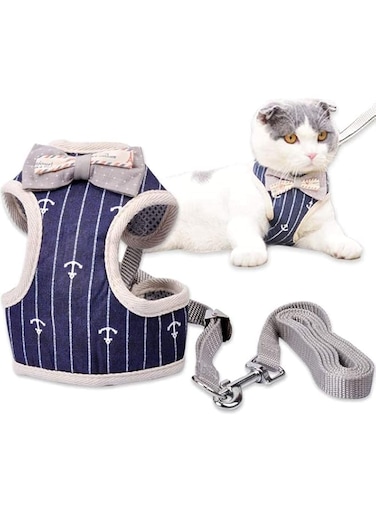 ELECDON Cat Harness and Leash for Walking, Adjustable Vest Harnesses for Cats, Escape-Proof, Lightweight Soft Comfortable Walking Travel Petsafe Harness, Easy Control Breathable Jacket (Medium)