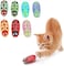 Cryfokt 7Pcs Pet Mini Electric, Electric Funny Interactive Toy for Cat, Turn Automatically Figurine Lifelike Craft Toys Halloween Photo Props Decor for Cat