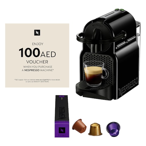 Nespresso&nbsp;Inissia coffee machine by&nbsp;Nespresso, Black - UAE Version