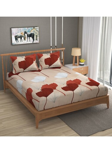 Premium Queen Size Flat Bedsheet with 2 Matching Pillowcases &acirc;&euro;&ldquo; Luxury Modern Design &acirc;&euro;&ldquo; Oversized Comfort (260x240 cm) Soft, Breathable Microfiber Bedding Set for All Seasons