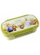 Twisoo Rectangular Kids Lunch Box Rabbit Bento Lunch Box 900ml - Food Grade PP, BPA-Free, 2-Compartment Leakproof &amp; Spillproof Design with Clip Lock and Spoon (Green)