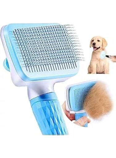 Pet Grooming Brush, Cats and Dog hair Brush, Cleaning Brush for Dogs, Cats - The Ultimate Dog Brush for Shedding Hair, Fur - Comb for Grooming Long Haired &amp; Short Haired Dogs, Cats,