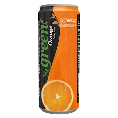 Green Orange Flavour Carbonated Can, 330ml