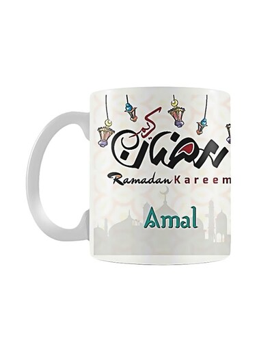 Ramadan Kareem Printed Mug White/Grey/Red