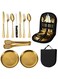 Portable Travel Cookware Cutlery Camping Hiking Stainless Steel Fork Knife Spoon Picnic Cutlery Set