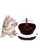 ANTOLE Semi-Enclosed Cat Litter Box with Cat Litter Scoop, Small Cat Sandbox Cat Toilet Cat Pot is Designed to Offer Cats Plenty of Room and Quick Accessibility
