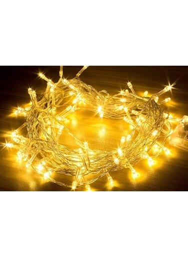 Sandoir Decorative 100 LED 10M String Light, Battery-Operated Warm White Fairy Lights for Indoor/Outdoor Party Decor - Perfect for Weddings, Festive Events, and Garden Ambiance
