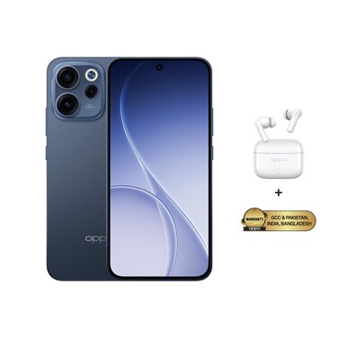 Oppo Reno15 F AI Phone Dual SIM, 12GB RAM, 512GB, 5G, Twilight Blue - Middle East Version (With Oppo Enco Buds3 Pro)