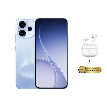 Oppo Reno15 F AI Phone Dual SIM, 12GB RAM, 512GB, 5G, Aurora Blue - Middle East Version (With Oppo Enco Buds3 Pro)