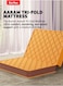 كورلون آرام فراش   مرتبة ثلاثية الطيات   مرتبة السفر    جوز الهند الطبيعي المطاطي   تخزين صغير وسهل   مقاس واحد   190 × 90 × 10 سم