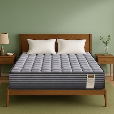 Kurlon Ecolux Mattress   3-Zone Natural latex Mattress   Medium-to-Firm Support   Rubberized Coir   Firm Support for the back  King Size Mattress   200Lx200Wx25H Cms