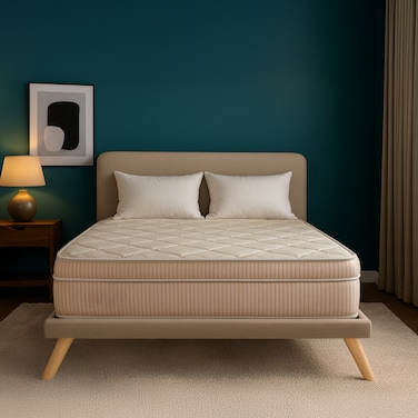 Kurl-On OrthoMagic Elite Mattress Orthopedic Hybrid Mattress withNatural Latex, Rubberized Coir and HR Foam Layers Double Size Mattress   200Lx120Wx20H Cms   10 Years Warranty