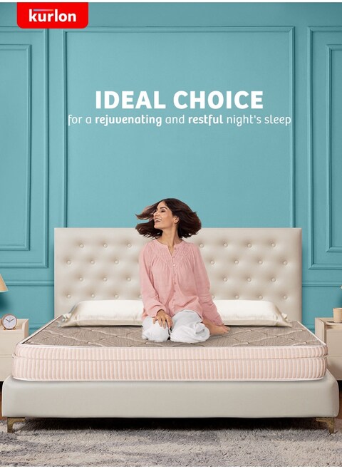 Kurl-On OrthoMagic Elite Mattress Orthopedic Hybrid Mattress withNatural Latex, Rubberized Coir and HR Foam Layers Queen Size Mattress   200Lx160Wx20H Cms   10 Years Warranty