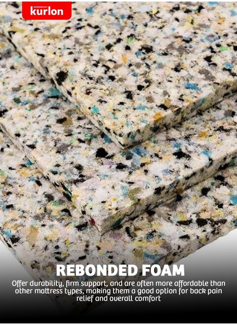 Kurlon Mermaid Mattress   High Resilience (HR) Foam  Rebonded Foam  Medium Firm Support   King Size Mattress  200L X 180W X 25H Cms  10 Yrs Warranty