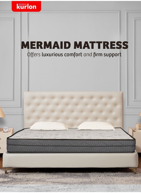 Kurlon Mermaid Mattress   High Resilience (HR) Foam  Rebonded Foam  Medium Firm Support   King Size Mattress  200L X 180W X 25H Cms  10 Yrs Warranty