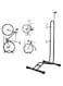 Bike Ground Stand, Bicycle Stand Bike Floor Parking Rack Steady Wheel Holder Fit 20"-26" Bikes, Vertical &amp; Horizontal Adjustable Height Bike Storage Stand for Garage, Space Saving Bike Holder Stand