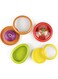 Silicone Fruit And Vegetable Containers For Fridge,Reusable Holder For Food Storage,Fresh Stretch Pods For Food Saver (Green,Red,Yellow,Brown),