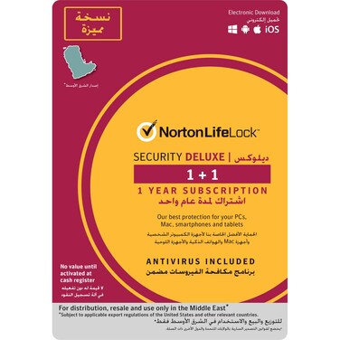 Norton Security Deluxe, 1+1 Year, Middle East, ESD