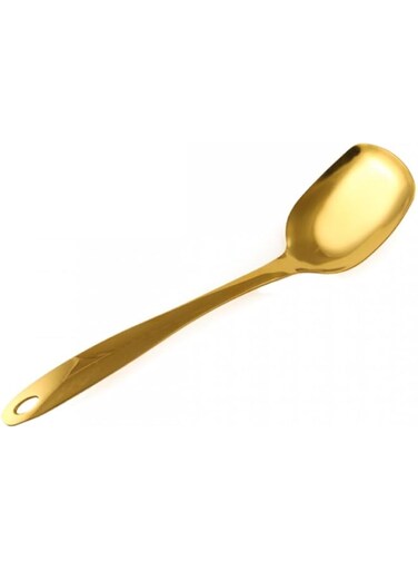 Vague Stainless Steel Serving Spoon, 25 cm Size, Gold