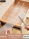 4PCS Adjustable Drawer Divider, 32.5x7cm DIY Storage Organizer Separator, Plastic Grid Drawer Dividers, Clear Tidying Drawers Divider for Tidy Desk, Closet, Kitchen, Bathroom, Makeup, Cutlery