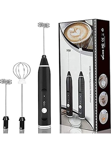 Electric Milk Frother And Whisk Set Multicolour