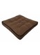 MaximHome Luxury Velour Square Cushion with Black Contrast Border &acirc;&euro;&ldquo; Dark Brown Plush Decorative Pillow, 40&Atilde;&mdash;40&Atilde;&mdash;7 cm