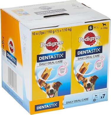 Pedigree Dentastix, Dog Treats, Small Breed Dog, 7Pcs Multipack, 10 X 110G