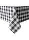 Hiasan Checkered Square Tablecloth - Stain Resistant, Waterproof and Wrinkle Resistant Washable Table Cloth for Dining Room, 60 x 60 Inch, Black and White Gingham Pattern