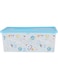 Royalford 10L Space Saving Storage Box- RF11274 Multi-Purpose Plastic Storage Container for Storage Essentials Perfect for Biscuits, Snacks and Others Hassle-Free, Elegant Design  Blue