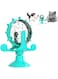 BIGTHREE Cat Dog Treat Dispenser Toy, 360&deg; Rotating Windmill Cat Toys, Tortoise Pet Toys with Suction Cup, Cat Interactive Feeder Pet Food Toys Feeder, Turtle Feeding Accessories, Lake Blue