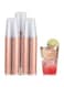 KASTWAVE Rose Gold Rimmed Plastic Cup, 10oz Clear Plastic Cups Tumblers, Fancy Disposable Hard Plastic Cups with Gold Rim for Wedding Cups Elegant Party Cup - 20Pack