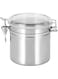 Mistrys - 1.1L Stainless Steel Kitchen Sealed Canister Jar Coffee Sugar Tea Cereal Flour Food Storage Container With Transparent Lid
