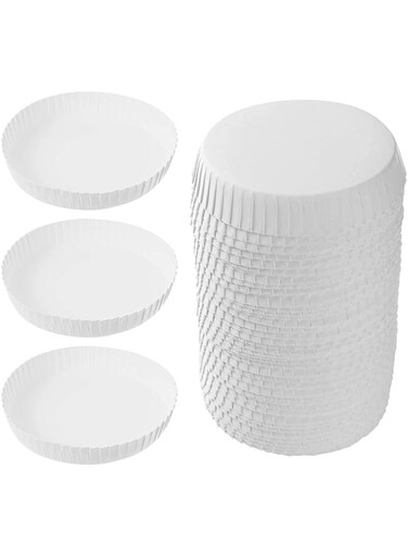 ELECDON 100pcs Disposable Paper Cup Covers, Coffee Tea Cup Covers Recycled Paper Drinking Cup Lids Covers Perfect for Travel Hotel Coffee Bar Parties Wedding Home Kitchen (6.5 X 6.5cm)
