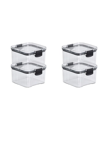 Set of 4 pieces 460ML Airtight Food Storage with Lid, Double Sealed Thick storage Jar, Leak Proof, Easy to Clean, BPA Free, Kitchen and Other Storage