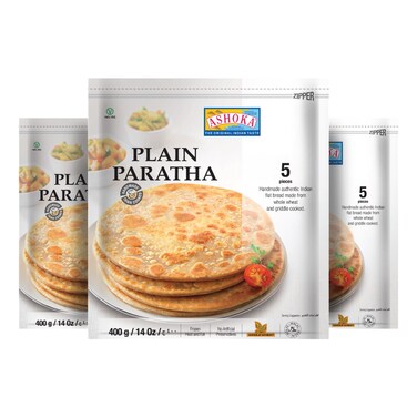 Ashoka Plain Paratha, 400g Pack of 3