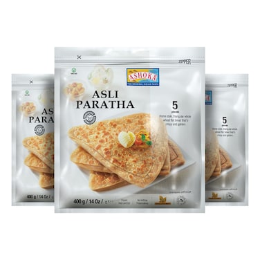 Ashoka Asli Plain Paratha, 400g Pack of 3