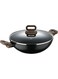 BERGNER ULTIMATE TX FORGED ALUMINUM KADAI + LID 28 CM WITH HEATDOT TECHNOLOGY, INDUCTION BOTTOM, GREY COLOR, BG36177GY