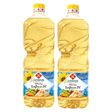 Lesieur Sunflower Oil, 2L Pack of 2