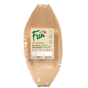 فان غرين تراك أطباق خشبية على شكل قارب 9 بوصة 10 قطع - بيج