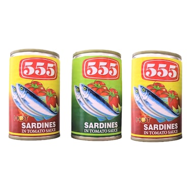 555 Sardines in Tomato Sauce, 155g Pack of 3