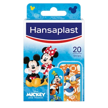 Hansaplast Disney Mickey Plasters, Kids, Water-resistant, 20 Strips